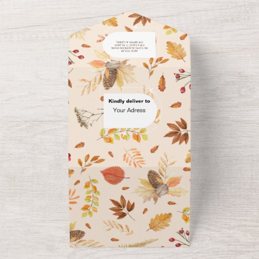 赤男女兼用素朴ちゃんシャワー オールインワン招待状 (外側)