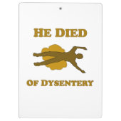 赤痢で死んだ クリップボード (裏面)