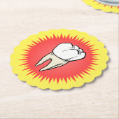 赤白おもしろい抽出モルスターバスト ペーパーコースター (アングル)