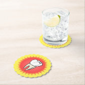 赤白おもしろい抽出モルスターバスト ペーパーコースター (インサイチュ)