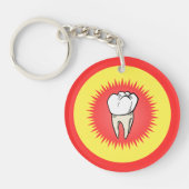 赤白おもしろい黄抽出モルスターバスト キーホルダー (正面)