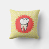 赤白おもしろい黄抽出モルスターバスト クッション (裏面)