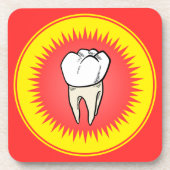 赤白おもしろい黄抽出モルスターバスト コースター (正面)