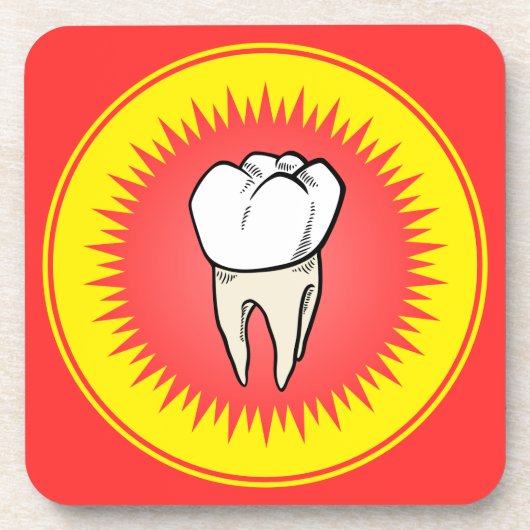 赤白おもしろい黄抽出モルスターバスト コースター (正面)