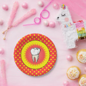 赤白おもしろい黄抽出モルスターバスト ペーパープレート (パーティー)