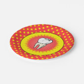 赤白おもしろい黄抽出モルスターバスト ペーパープレート (アングル)