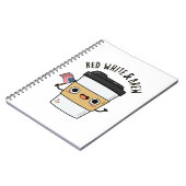 赤白そしてブルー 面白いアメリカ国旗 コーヒー パン ノートブック (左側)