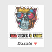 赤白とスカル シール (シート)