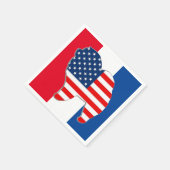 赤白とチャウナプキン スタンダードカクテルナプキン (角)