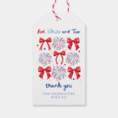 赤白とツー 7月ガール 2歳の誕生日パーティー ギフトタグ (裏面)