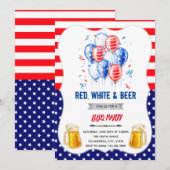 赤白とビールへの招待 招待状 (正面/裏面)
