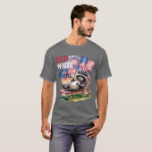 赤白とフェラル・ラクーン Tシャツ (正面フル)