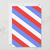 赤白とブルーのチョークボードパーティー招待状 招待状 (裏面)