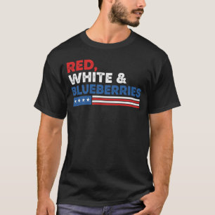 赤白とブルーベリー 愛国者 アメリカ国旗 赤白 Tシャツ