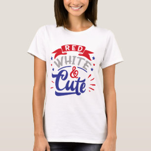 赤白と可愛い Tシャツ
