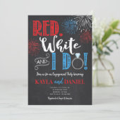 赤白と愛のエンゲージメントパーティー招待状 招待状 (スタンド正面)