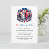 赤白と私が愛国心を訴える7月結婚4日 招待状 (スタンド正面)