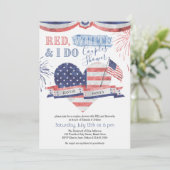 赤白と私はヴィンテージカップルのシャワー 招待状 (スタンド正面)