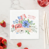 赤白と私は愛国的ブライダルシャワー スタンダードランチョンナプキン (インサイチュ)