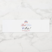 赤白と私は7月4日アメリカ国旗結婚の ペットボトルラベル (シングルラベル)