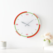 赤白と緑 ラージ壁時計 (ホーム)