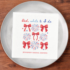 赤白と誓う7月4日 ブライダルシャワー スタンダードカクテルナプキン