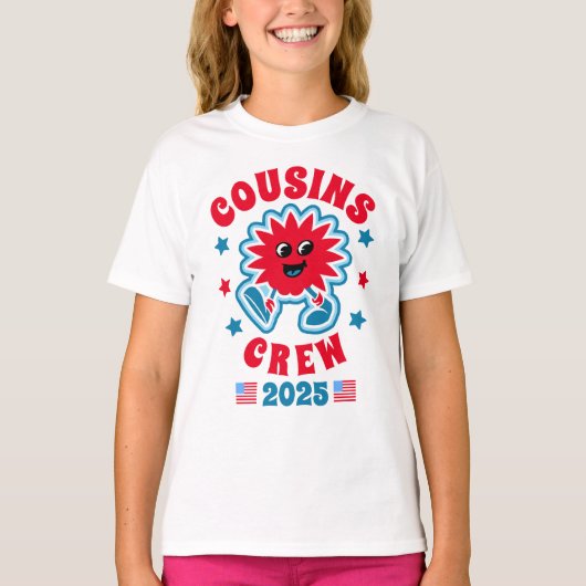 赤白と青いとこたち7月4日 Tシャツ (正面)