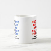 赤白と青のおもしろマグカップ コーヒーマグカップ (中央)