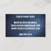 赤白と青のアメリカンフットボールのチームスポーツ 名刺 (裏面)