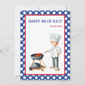 赤白と青のクックアウトハッピー4日7月 シーズンカード (正面)