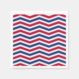 赤白と青のナプキン スタンダードカクテルナプキン