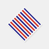 赤白と青のナプキン スタンダードカクテルナプキン (角)