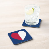 赤白と青のハート コースター (右側)