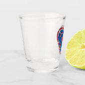 赤白と青のハート ショットグラス (左)