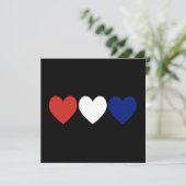 赤白と青のハート 招待状 (スタンド正面)