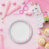 赤白と青のパーティープレート ペーパープレート (パーティー)