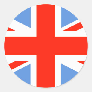 赤白と青のユニオンジャック英国国旗 ラウンドシール