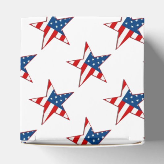 赤白と青の愛国的な星ハートの好意ボックス フェイバーボックス (上部)