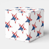 赤白と青の愛国的な星ハートの好意ボックス フェイバーボックス (裏面サイド)