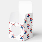 赤白と青の愛国的な星ハートの好意ボックス フェイバーボックス (オープン)