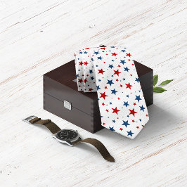 赤白と青の愛国的な星 ネクタイ