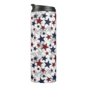 赤白と青の星のスパングル タンブラー (回転右)