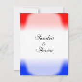 赤白と青の結婚式招待状 招待状 (裏面)