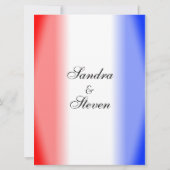 赤白と青の結婚式招待状 招待状 (裏面)