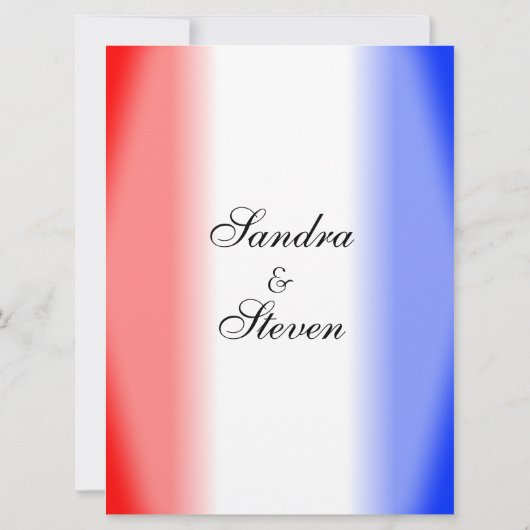 赤白と青の結婚式招待状 招待状 (裏面)