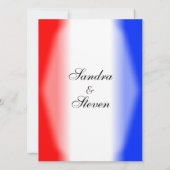 赤白と青の結婚式招待状 招待状 (裏面)