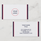 赤白と青の航海のカスタム 名刺 (正面/裏面)