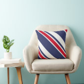 赤白と青の航海のストライプ クッション (椅子)