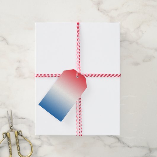 赤白と青グラデーション ギフトタグ (より糸付き)