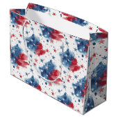 赤白と青スターズ愛国的抱き枕 ラージペーパーバッグ (裏面アングル)
